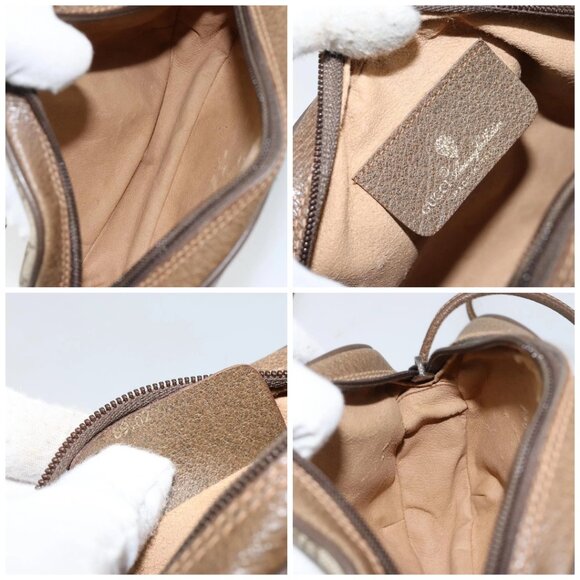 GUCCI GG Supreme Web Sherry Line Bag PVC Beige Gold 89 02 066 Auth 142438 - Picture 15 of 16